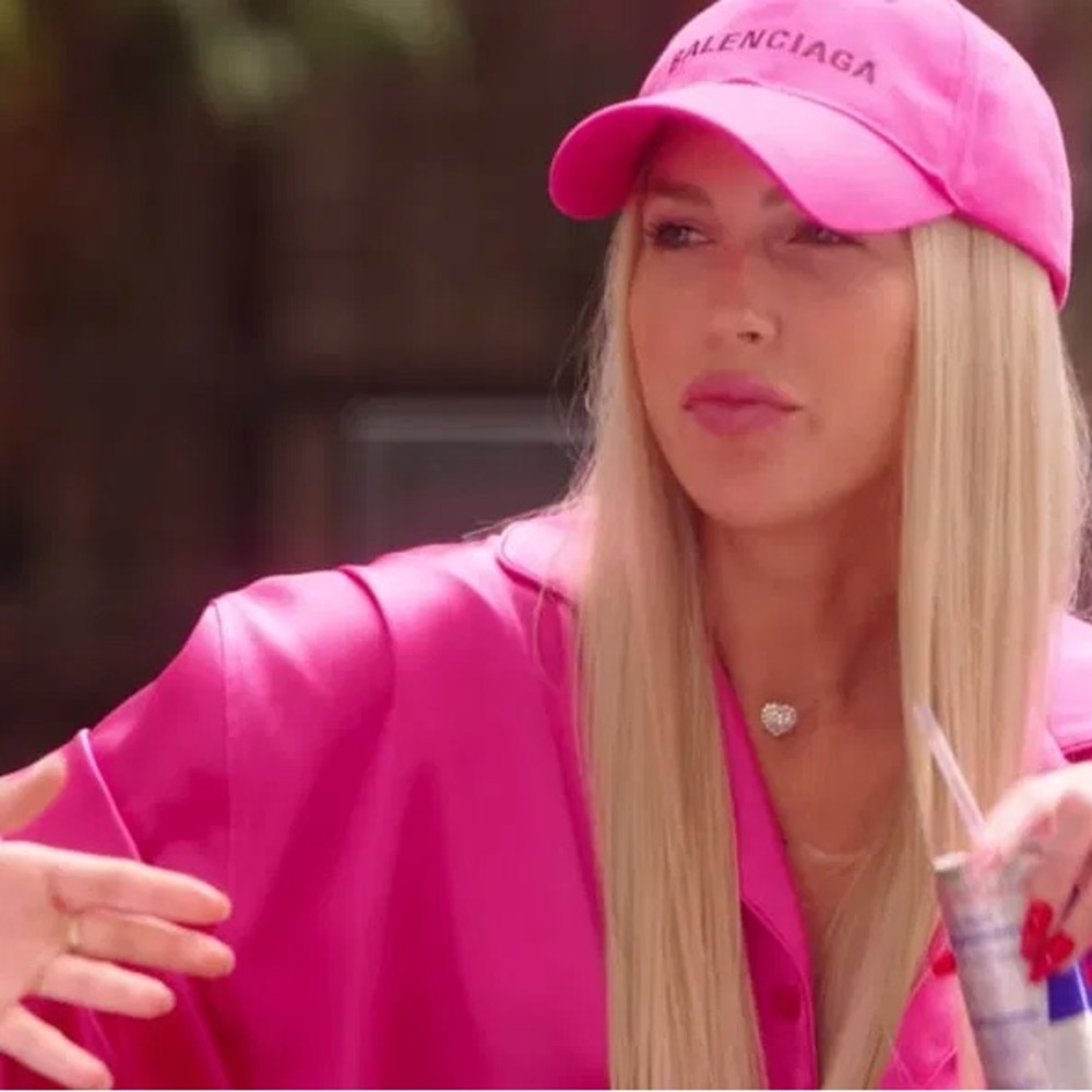 BALENCIAGA pink baseball cap (Sz L)